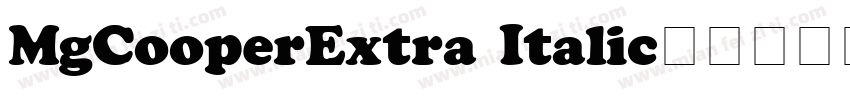 MgCooperExtra Italic字体转换